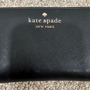 Excellent Condition Kate Spade Textured Black Mini Wallet
